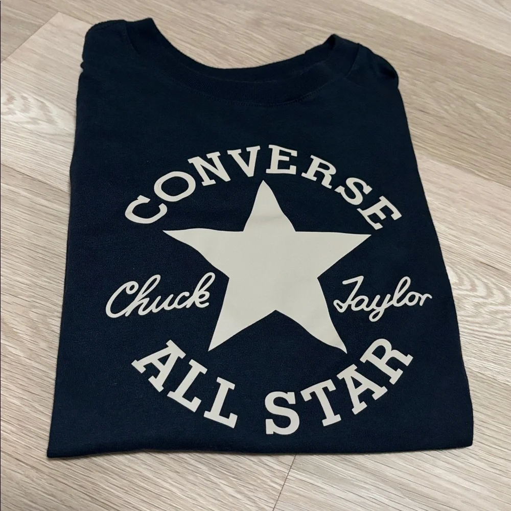CONVERSE (M) Kids All Star Tee Classic Black Gold Unisex Cotton-Blend Soft - Picture 10 of 11